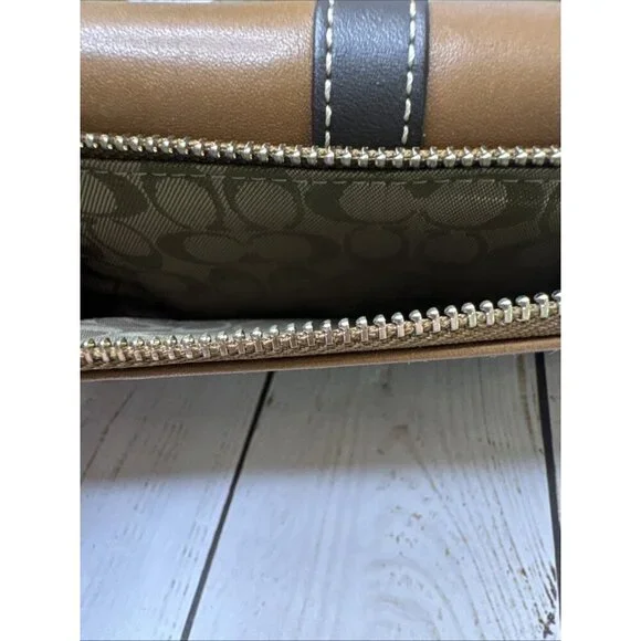 Vintage Coach Soho Trifold Brown Leather Wallet, Removable Checkbook 8x5” VGUC - Picture 6 of 12